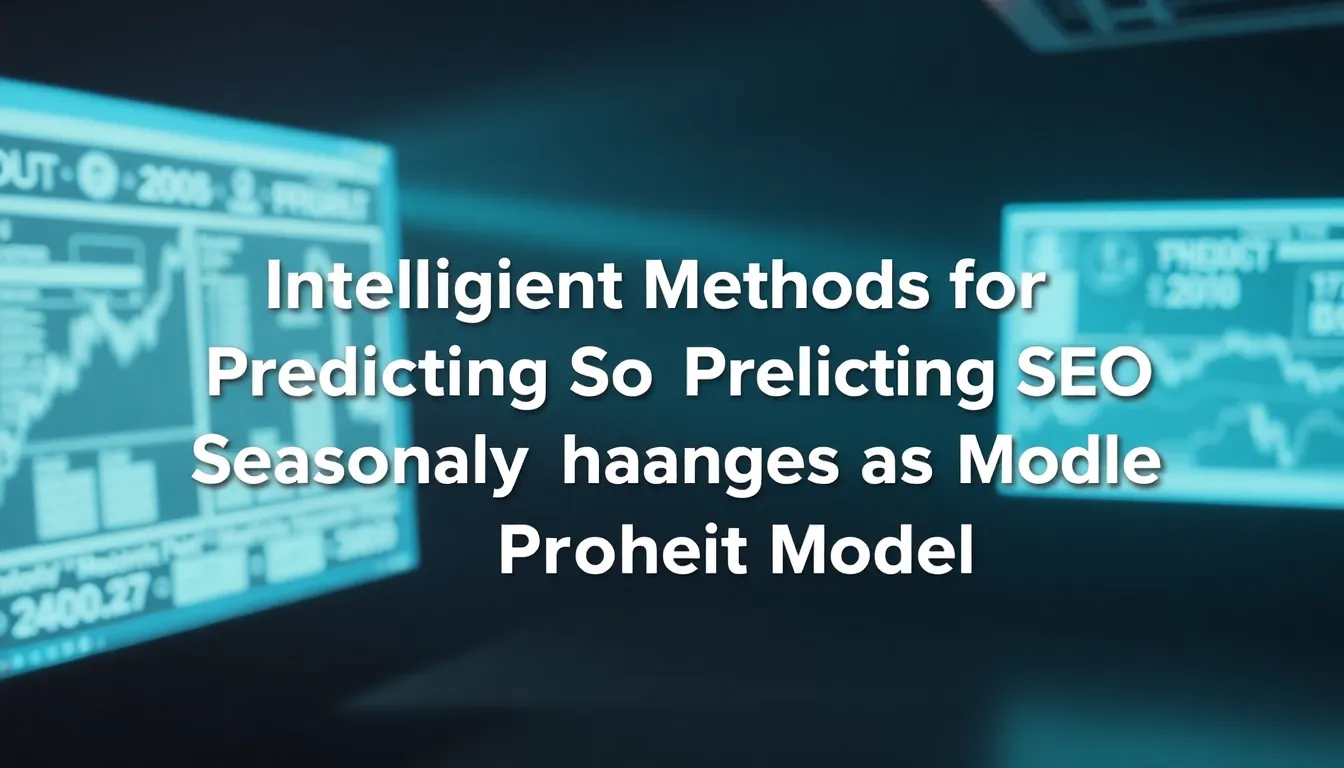 使用PROPHET模型预测SEO季节性变化的智能方法